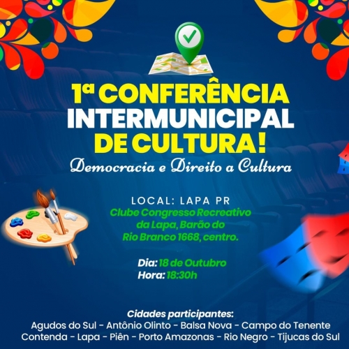 A Lapa será cidade sede da 1ª Conferência Intermunicipal de Cultura.