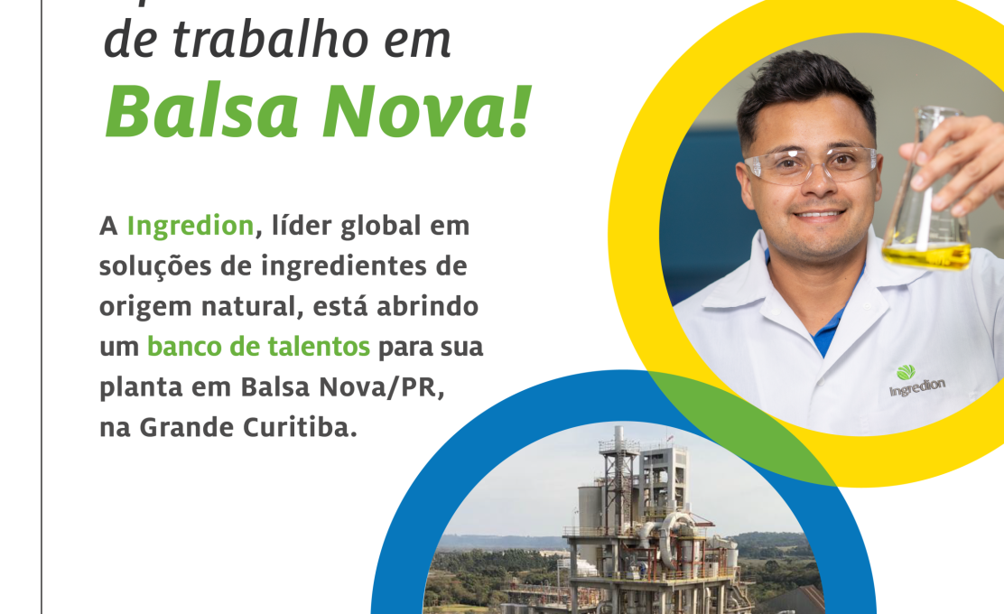 Oportunidade de trabalho em Balsa Nova