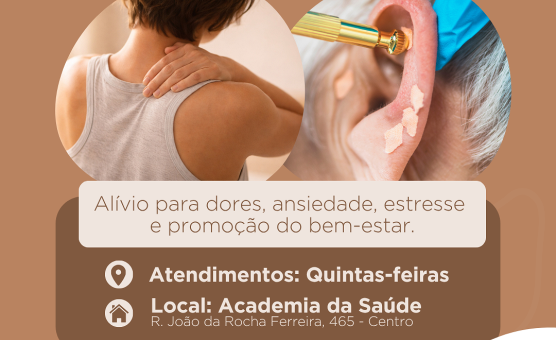 Auriculoterapia está disponível na Academia da Saúde