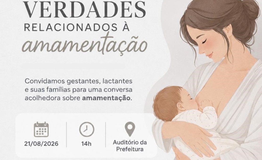 Roda de Conversa - Mitos e Verdades Relacionados à Amamentação no dia 21/08 - Participe!