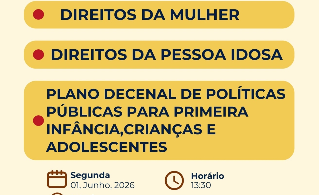 Palestra referente aos Planos Municipais dia 01/06 - 13h30