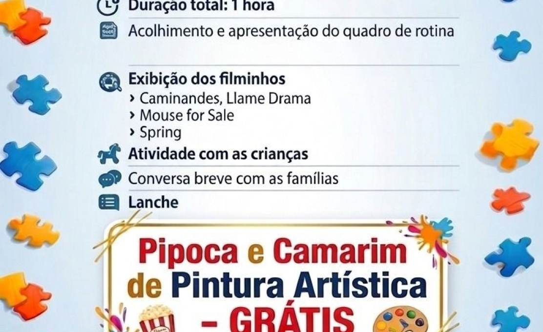 Sessão de Cinema Inclusiva em alusão ao Abril Azul
