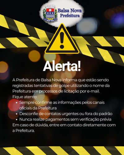 Fique atento a tentativas de golpe!