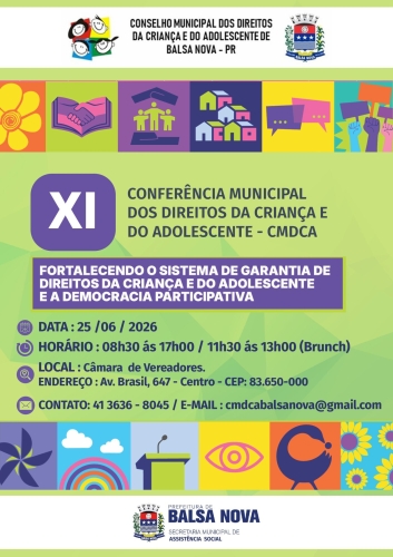 XI Conferência Municipal dos Direitos da Criança e do Adolescente - CMDCA