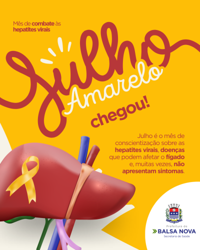 Julho Amarelo - Mês de conscientização sobre as Hepatites Virais