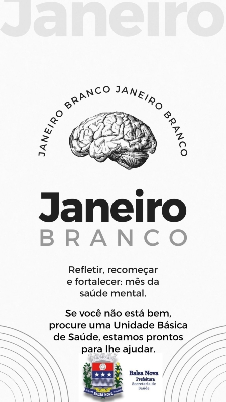 Janeiro Branco - Mês da saúde mental