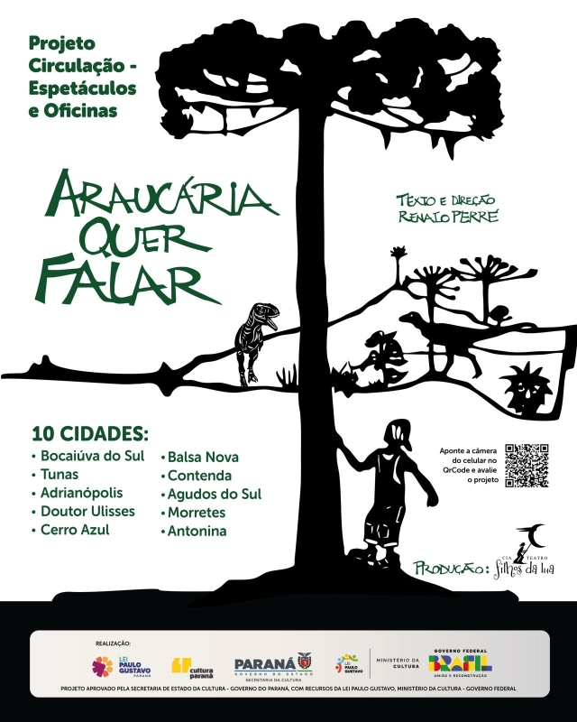 Nos dias 28 e 29 de agosto, Balsa Nova receberá o projeto: Circulação Araucária Quer Falar