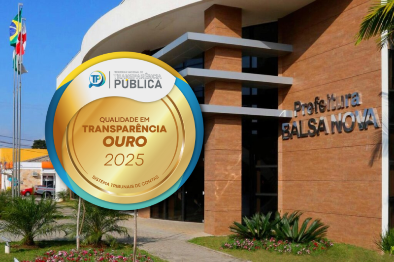 Balsa Nova conquista o Selo Ouro em Qualidade de Transparência